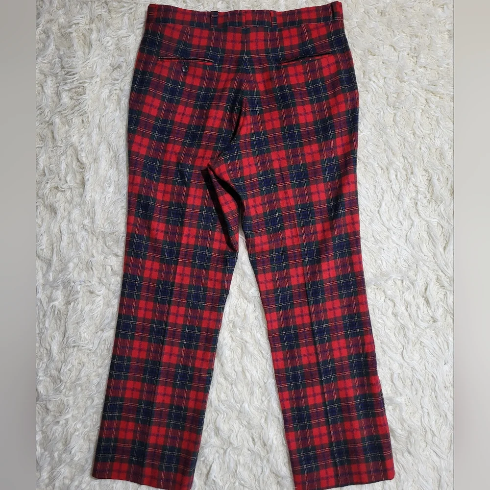 Pendleton Red and Black Dress Pants with Straight Leg Cut - Picture 7 of 16